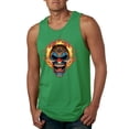 thumbnail image 1 of Flaming Laughing Fierce Clown | Mens Cars and Trucks Graphic Tank Top, Kelly, 2XL, 1 of 3