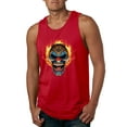 thumbnail image 1 of Flaming Laughing Fierce Clown | Mens Cars and Trucks Graphic Tank Top, Red, Medium, 1 of 3
