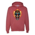 thumbnail image 1 of Flaming Laughing Fierce Clown | Mens Cars and Trucks Hooded Sweatshirt Graphic Hoodie, Vintage Heather Red, 3XL, 1 of 3
