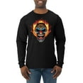 thumbnail image 1 of Flaming Laughing Fierce Clown | Mens Cars and Trucks Long Sleeve T-Shirt, Black, Small, 1 of 3