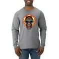 thumbnail image 1 of Flaming Laughing Fierce Clown | Mens Cars and Trucks Long Sleeve T-Shirt, Heather Grey, 3XL, 1 of 3
