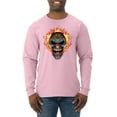 thumbnail image 1 of Flaming Laughing Fierce Clown | Mens Cars and Trucks Long Sleeve T-Shirt, Light Pink, Small, 1 of 3