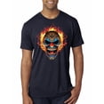 thumbnail image 1 of Flaming Laughing Fierce Clown | Mens Cars and Trucks Premium Tri Blend T-Shirt, Vintage Navy, Small, 1 of 3