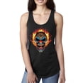 thumbnail image 1 of Flaming Laughing Fierce Clown | Womens Cars and Trucks Jersey Racerback Tank Top, Black, Small, 1 of 3
