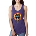 thumbnail image 1 of Flaming Laughing Fierce Clown | Womens Cars and Trucks Jersey Racerback Tank Top, Purple Rush, Large, 1 of 3