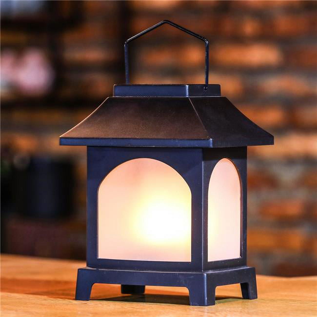 Walbest Retro Flameless Christmas LED Storm Lantern, Warm White Light  Battery Operated Pony Lantern, Antique PP Hanging Lantern with Batteries,  for