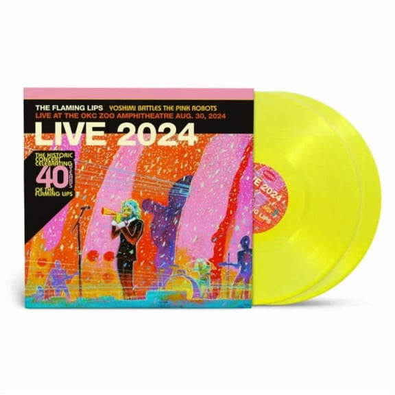 Flaming Lips Yoshimi Battles The Pink Robots - Live at the Zoo Amphitheatre, Oklahoma City, August 30, 2024 LP yellow