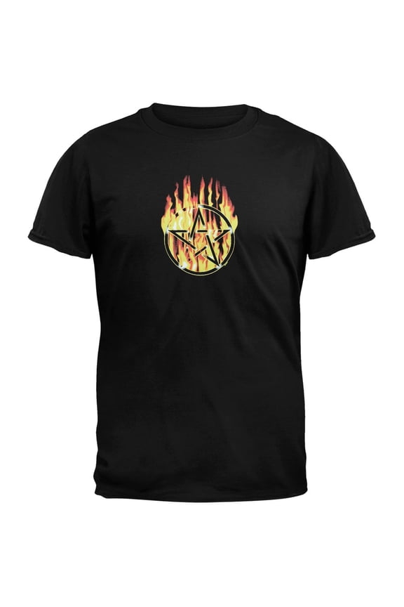 Flaming Pentacle -T-Shirt