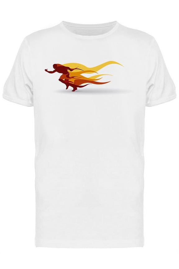 Flaming Runner T-Shirt Men -Image by Shutterstock, Male Large