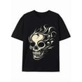 thumbnail image 1 of Flaming Skull Graphic Tee - Bold and Edgy Design, 1 of 6