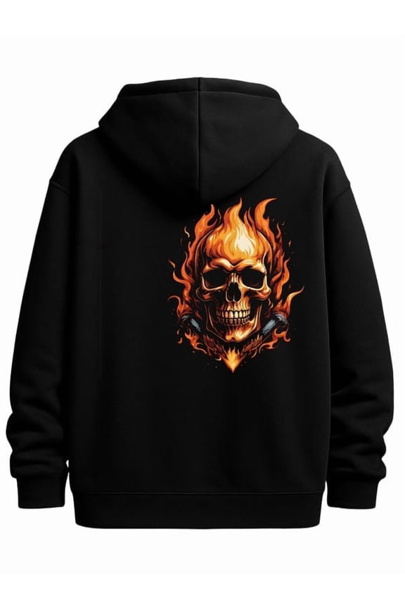 Flaming Skull Hoodie graphic hoodies skeleton for men regular fit black Casual Sporty Style casual 3d fire Funny Unisex Shirt Graphic tshirts Fashion Unisex Shirt Printed tshirts