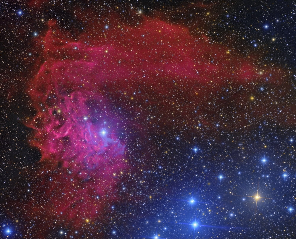 Flaming Star Nebula in the constellation Auriga Canvas Art - Roberto ColombariStocktrek Images (31 x 25)