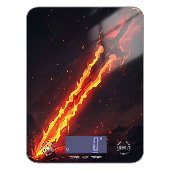 Flaming Sword Food Scale Digital Kitchen Scale Waterproof Grams Ounces lbs for For Baking and Cooking