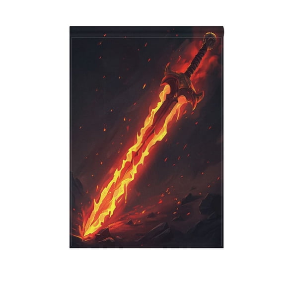 Flaming Sword Garden Flag Double Sided Outdoor Banners Yard Flags for Garden Home Holiday Decorations