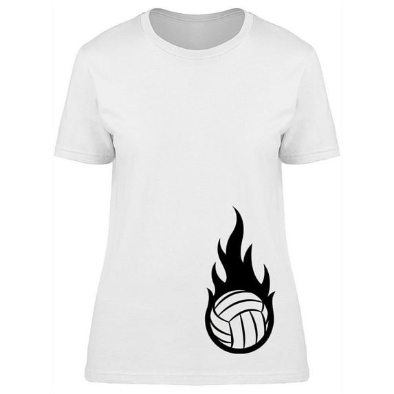 Flaming Volleyball T-Shirt Women -Image by Shutterstock, Female XX-Large