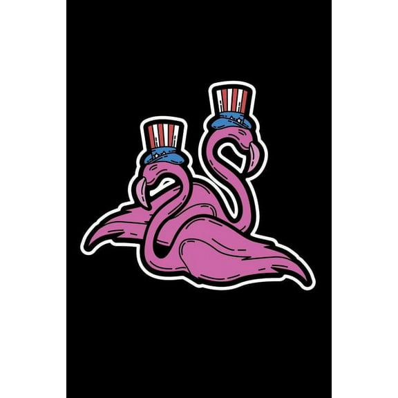 Flamingo : 120 Pages I 6x9 I Dot Grid I Funny 4th Of July, Patriotic, Liberty & 1776 Gifts (Paperback)