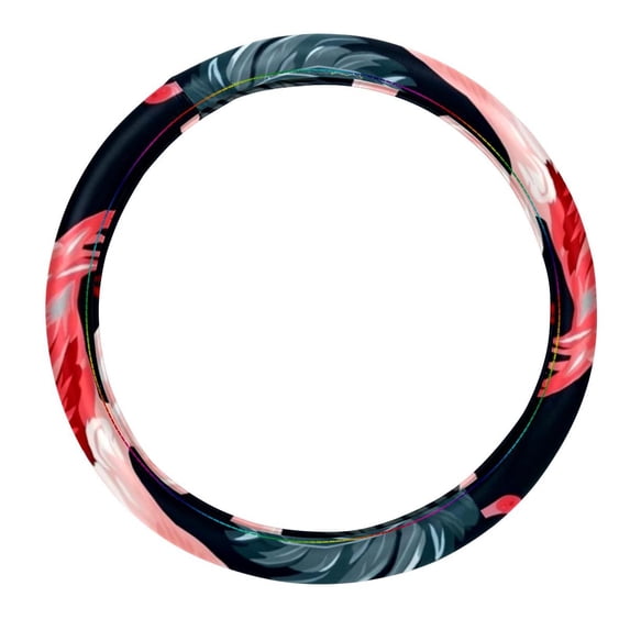 Flamingo 14.5 Inch Printing PVC Leather Auto Accessories Steering Wheel Covers - Car Wheel Covers - Car Wheel Cover