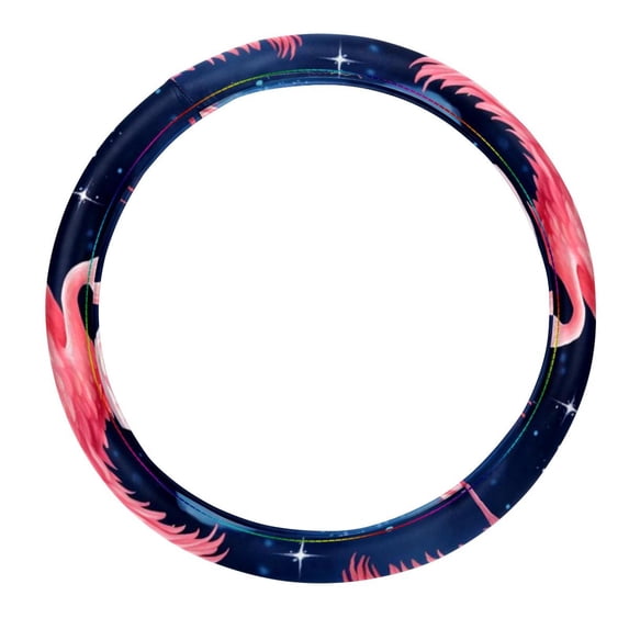 Flamingo 14.5 Inch Printing PVC Leather Car Wheel Covers Steering Wheel Covers - Auto Accessories