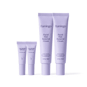 Flamingo 2PC Facial Hair Removal Cream Sensitive for Smooth Skin - Dermatologist Tested - Face Care - Beginner Waxer Aloe Body Care