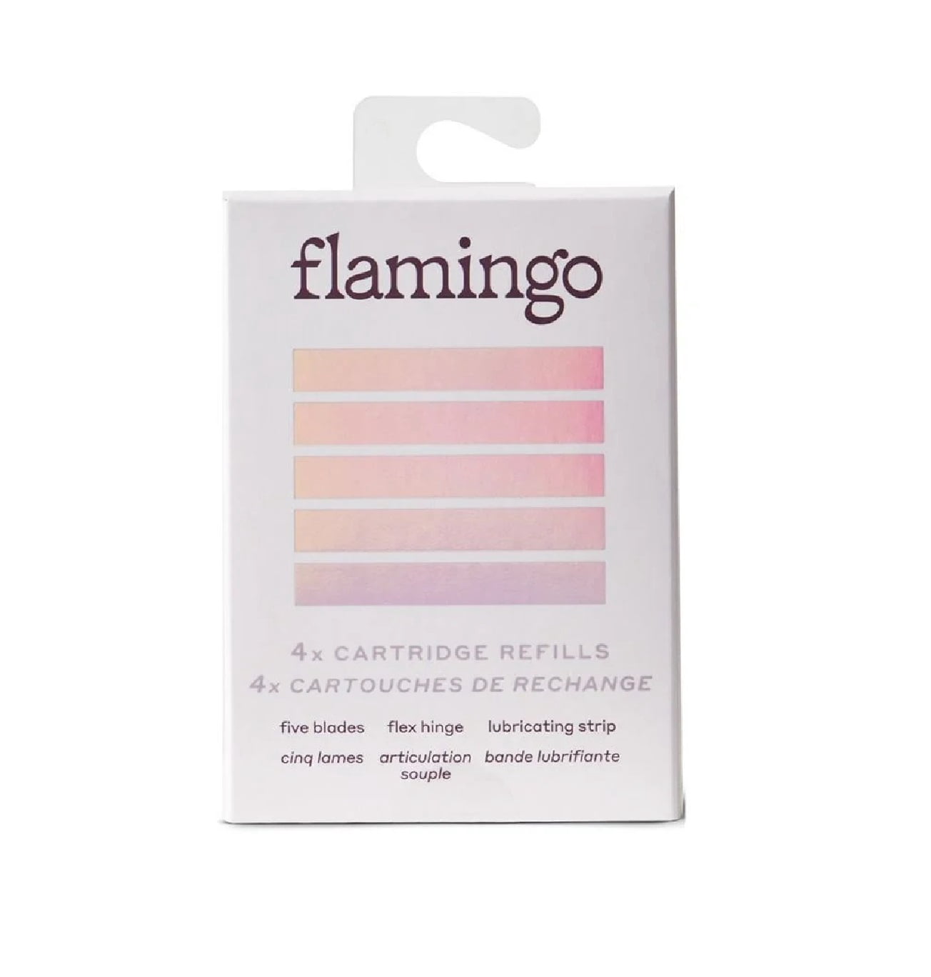 Flamingo 5-Blade Women's Razor Blade Refills, 4 Count