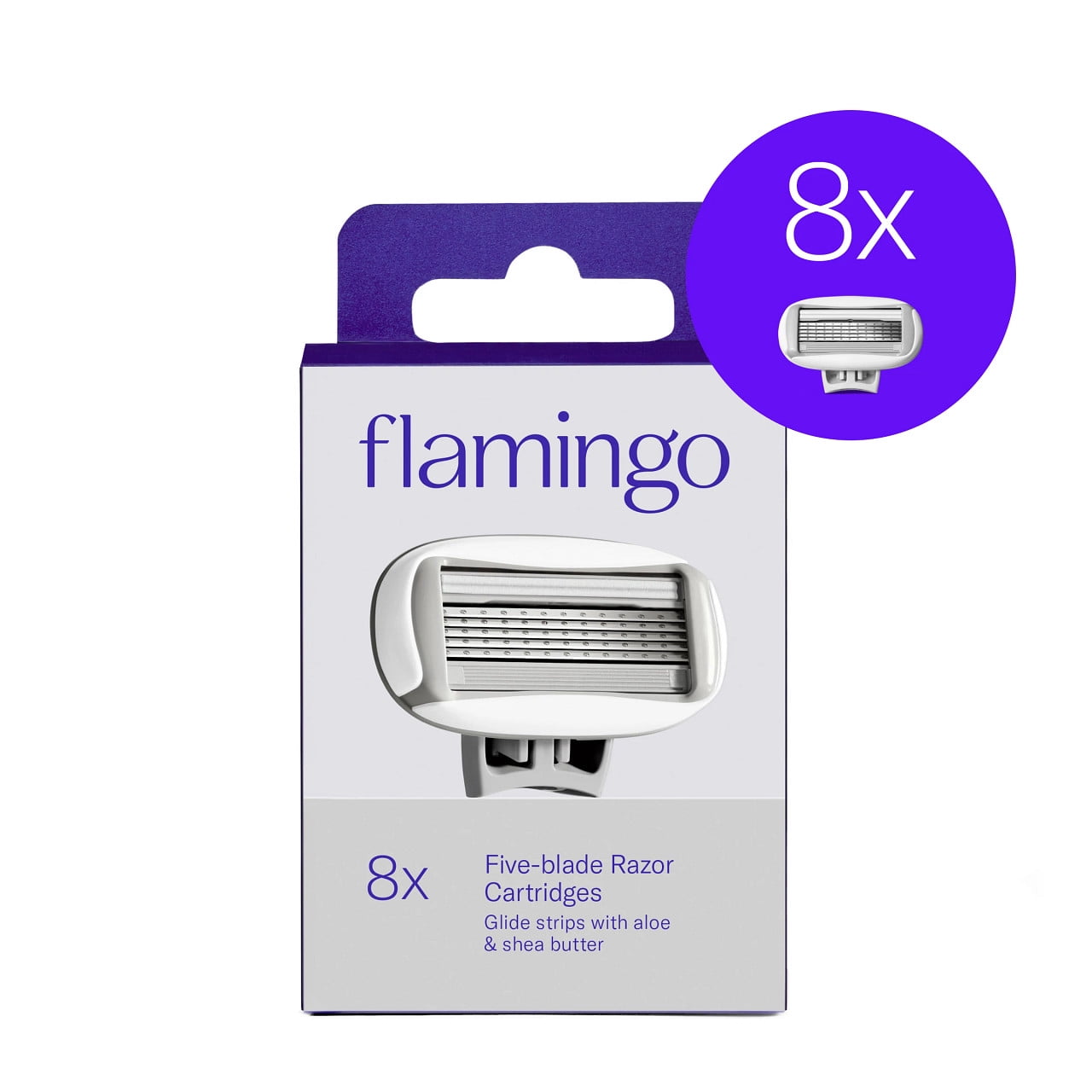 Flamingo Women's 8ct Five-Blade Razor Cartridges with Aloe & Shea Butter