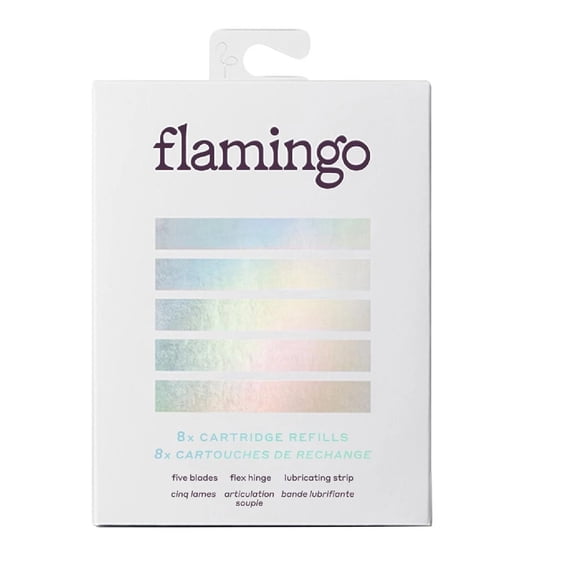 Flamingo 5-Blade Women's Razor Blade Refills, 8 Count