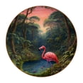 thumbnail image 1 of Flamingo 6PCS Round Coasters Set, Microfiber Leather Drink Coasters 11x11 cm/4.3x4.3 in - Heat Mats for Home and Kitchen Use, 1 of 6