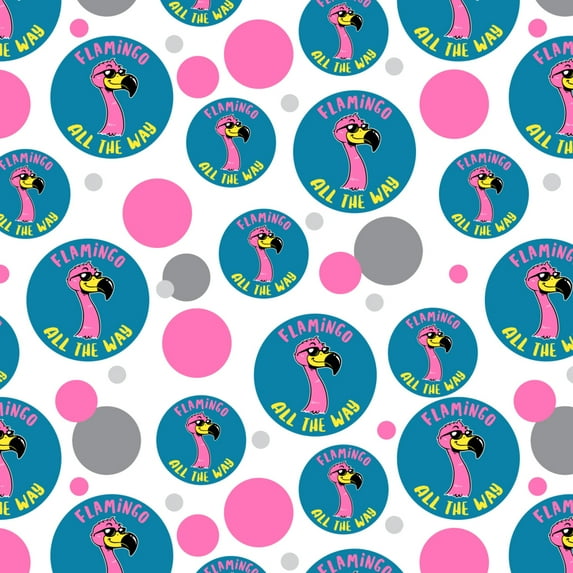 Flamingo All the Way Funny Humor Premium Gift Wrap Wrapping Paper Roll
