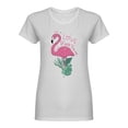 thumbnail image 1 of Flamingo And Tropical Style Shaped Tee Women's -Image by Shutterstock, 1 of 2