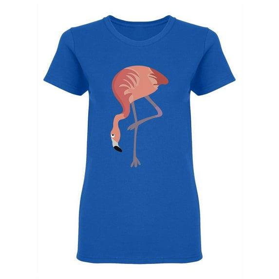 Flamingo Animal Cartoon Design Shaped T-Shirt Women -Image by Shutterstock, Female Large