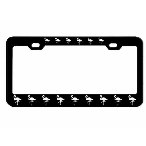 Flamingo Animal Design Car License Plate Frame Auto Tag Holder
