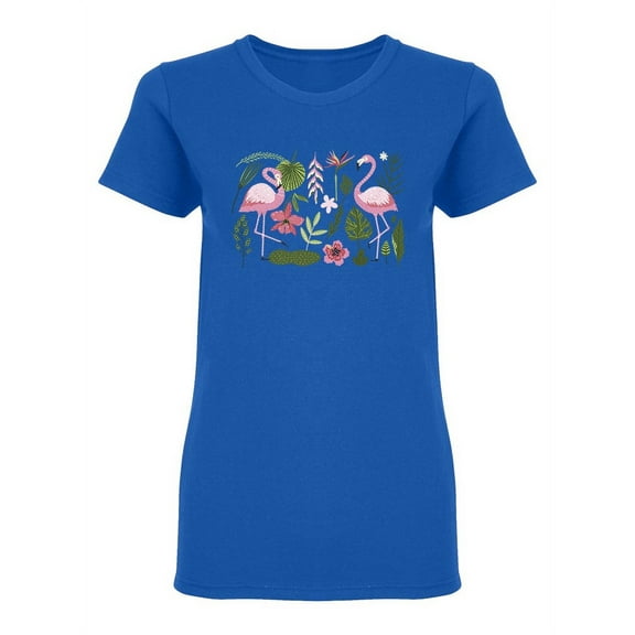 Flamingo Animal Set Shaped T-Shirt Women -Image by Shutterstock, Female Small