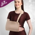 thumbnail image 1 of Flamingo Arm Support Sling- Adjustable Length, Thumb Loop, Comfortable Velcro, Beige, S, 1 of 4