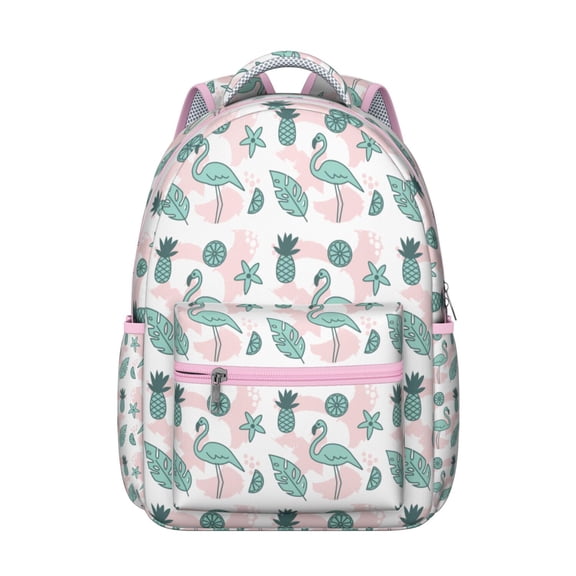 "Flamingo Backpack Gift Idea - Cute Waterproof School Bag, 15 Inch Laptop Bookbag for College Women & Men"