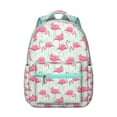 thumbnail image 1 of "Flamingo Backpack for Women & Men - Stylish Waterproof School Bookbag, Lightweight College Backpack with Laptop Sleeve, Trendy Gift for High School & University Students", 1 of 6