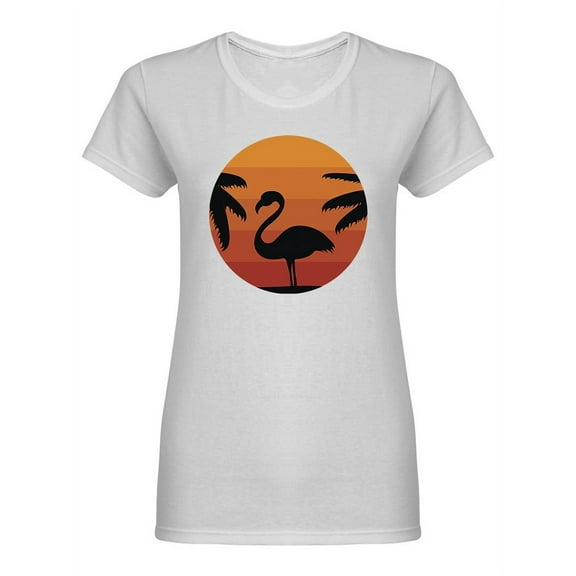 Flamingo Beach  Shaped T-Shirt Women -Image by Shutterstock, Female XX-Large