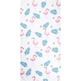 thumbnail image 1 of Flamingo Beach Towel, Oversized, Lightweight, Quick Dry, Sand Free, Perfect for Pool, Swim, Bath, Cute White Chalk Paint Design, Ideal Flamingo Gifts, 1 of 6