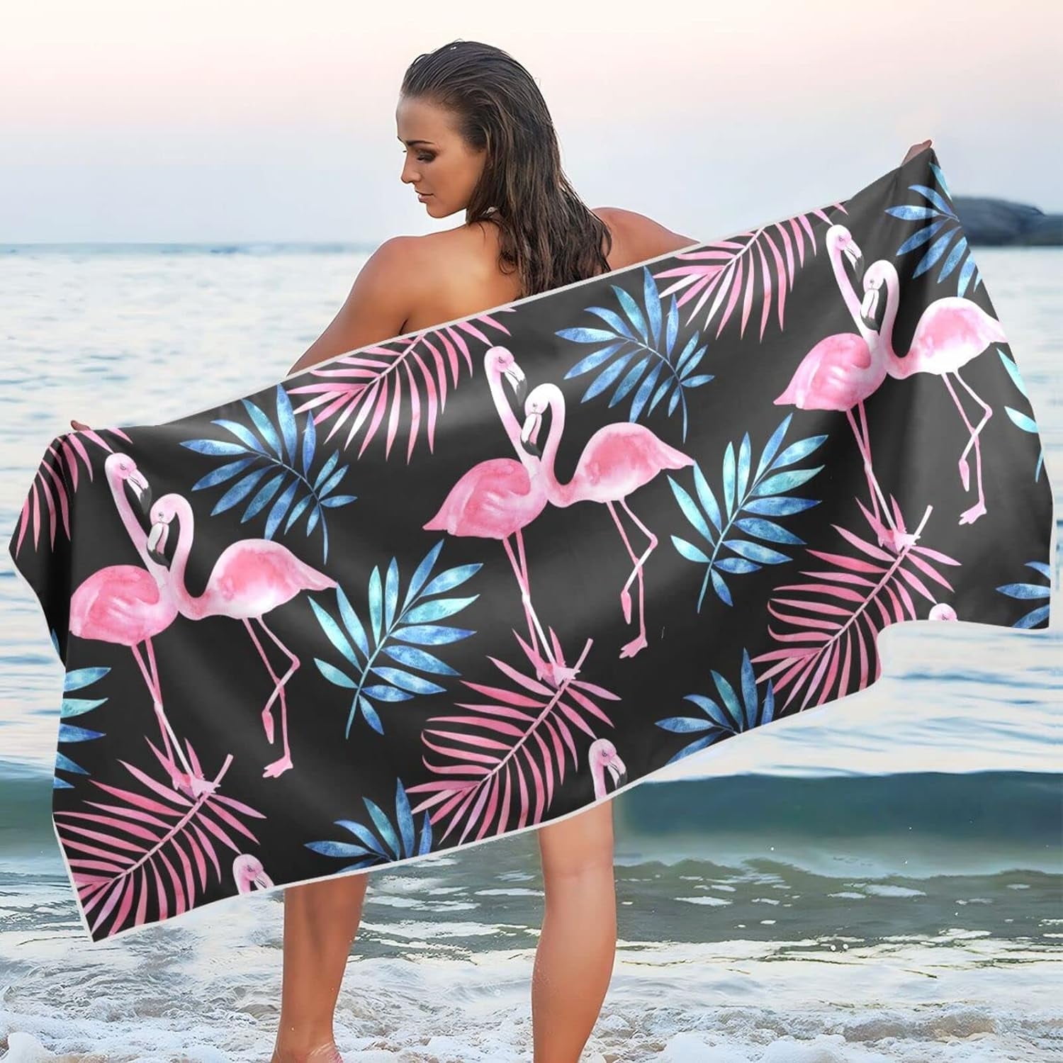Flamingo Beach Towel Quick Dry Absorbent Bath Towels Sandproof Lightweight Towel for Gym Yoga Sports Swimming 30x60in Washcloth Gift Walmart