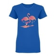 thumbnail image 1 of Flamingo Bird Colored Design Shaped T-Shirt Women -Image by Shutterstock, Female Large, 1 of 2
