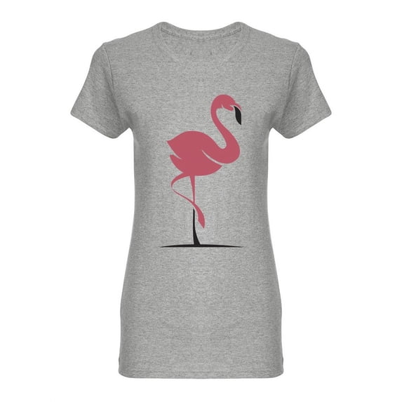 Flamingo Bird Exotic Design Shaped T-Shirt Women -Image by Shutterstock, Female Medium