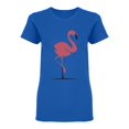 thumbnail image 1 of Flamingo Bird Exotic Design Shaped T-Shirt Women -Image by Shutterstock, Female Small, 1 of 2