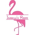 thumbnail image 1 of Flamingo Bird Flamingos Cute Wall Decal - Custom Vinyl Wall Art - Personalized Name - Baby Girls Boys Kids Nursery Daycare Kindergarten Wall Decal Room Decor Wall Stickers Decoration Size (40x20 inch), 1 of 1