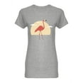 thumbnail image 1 of Flamingo Bird Sunset Design Shaped T-Shirt Women -Image by Shutterstock, Female Small, 1 of 2