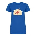 thumbnail image 1 of Flamingo Bird Sunset Design Shaped T-Shirt Women -Image by Shutterstock, Female x-Large, 1 of 2