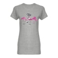thumbnail image 1 of Flamingo Birds Sketch  Shaped T-Shirt Women -Image by Shutterstock, Female Large, 1 of 2