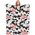 thumbnail image 1 of Flamingo Blanket 50''''x60'''' Camo Throw Blanket for Women Girls Lightweight Soft Plush for Crib Couch Travel Gifts for Flamingo Lovers Flamingo Decorations Flamingo Decor, 1 of 6