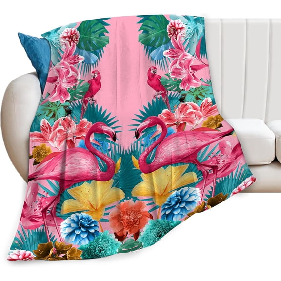 Flamingo Blanket Flamingo Gifts for Girl Men Flamingo Throw Blanket for Couch Sofa Bed Soft Warm Flannel Fleece for Kids adults50 x60