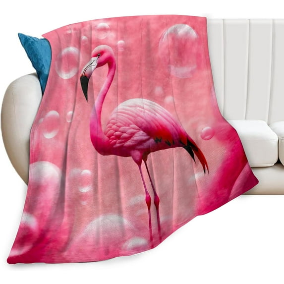 Flamingo Blanket Flamingo Gifts for Girl Men Flamingo Throw Blanket for Couch Sofa Bed Soft Warm Flannel Fleece for Kids adults50 x60