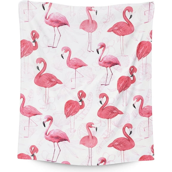 Flamingo Blanket Gifts - 50x40 Inches Cute Throw Blanket for Women & Girls - Pink Soft Plush Blankets for Crib, Couch & Travel, Gifts for Flamingo Lovers