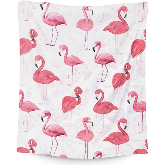 Flamingo Blanket Gifts - 50x40 Inches Cute Throw Blanket for Women & Girls - Pink Soft Plush Blankets for Crib, Couch & Travel, Gifts for Flamingo Lovers
